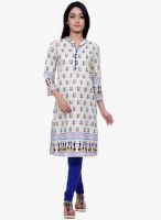 Juniper Off White Printed Kurta