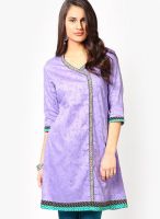 Kurti'S Purple Embroidered Kurtis