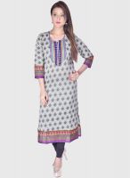 Kurti'S Purple Printed Kurtis