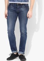 Lawman Pg3 Blue Mid Rise Slim Fit Jeans