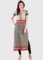 Libas Beige Printed Kurta