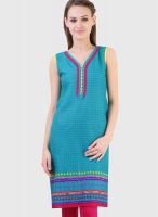 Libas Blue Printed Kurta