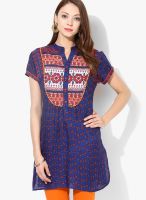 Rain & Rainbow Blue Printed Kurta