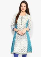 Rangmanch By Pantaloons Blue Printed Kurtas