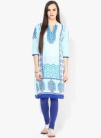 Rangmanch By Pantaloons Blue Printed Kurtas