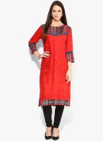 Rangmanch By Pantaloons Red Printed Kurtas