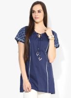 Rangriti Blue Printed Kurta