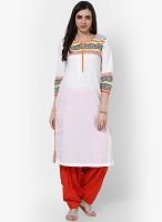 Rangriti Cotton White Kurta