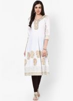 Rangriti Cotton White Kurta