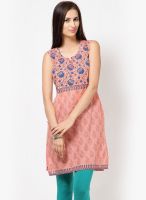 Riya Peach Printed Kurtis