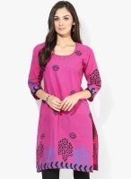 Riya Pink Printed Kurti