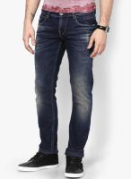 Rookies Washed Blue Slim Fit Jeans