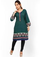 Salwar Studio Green Printed Kurtas