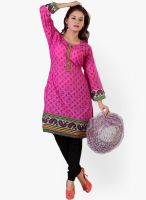 Salwar Studio Pink Printed Kurtas