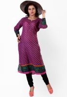 Salwar Studio Pink Printed Kurtis