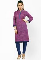 Salwar Studio Pink Printed Kurtis