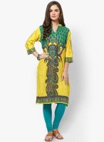 Shree Yellow Printed Kurta