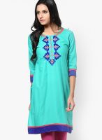 Span Cotton Green Kurti