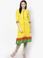 Span Cotton Yellow Kurti