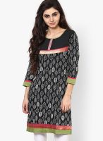 Span Green Printed Kurta