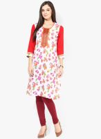 Stylet White embroidered Kurti