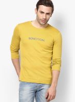 United Colors of Benetton Yellow Round Neck T-Shirt