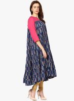 Vedic Blue Printed Kurta