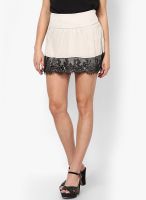 Vero Moda Beige A-Line Skirt