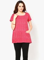 W Red Printed Kurtis