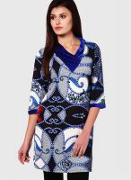 Yepme Blue Printed Kurtis