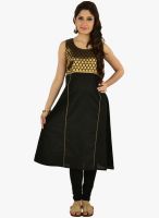 9rasa Black Color Embellished Kurti
