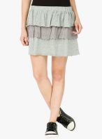 Alibi Grey Flared Skirt