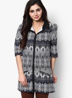 Ayaany Navy Blue Cotton Kurti