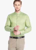 Black Coffee Green Slim Fit Formal Shirt