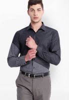 Black Coffee Grey Slim Fit Formal Shirt