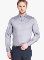 Black Coffee Grey Slim Fit Formal Shirt