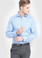 Black Coffee Light Blue Slim Fit Formal Shirt