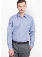 Black Coffee Solid Blue Formal Shirt