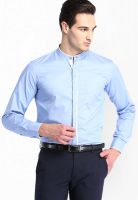 Black Coffee Solid Light Blue Formal Shirt