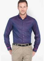 Black Coffee Solid Purple Formal Shirt