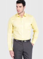 Black Coffee Yellow Slim Fit Formal Shirt