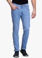 Canary London Aqua Blue Mid Rise Slim Fit Jeans