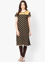 Dhwani Black Printed Kurtis