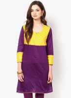 Divina Purple Printed Kurta