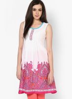 Divina White Printed Kurta