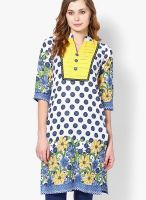 Divina White Printed Kurtis