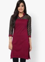 Entropy Wine Printed Kurtis