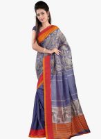 Florence Blue Printed Saree