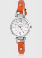 Fossil Es3742i Red/Silver Analog Watch