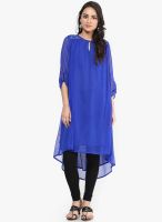 G Blue Solid Kurta